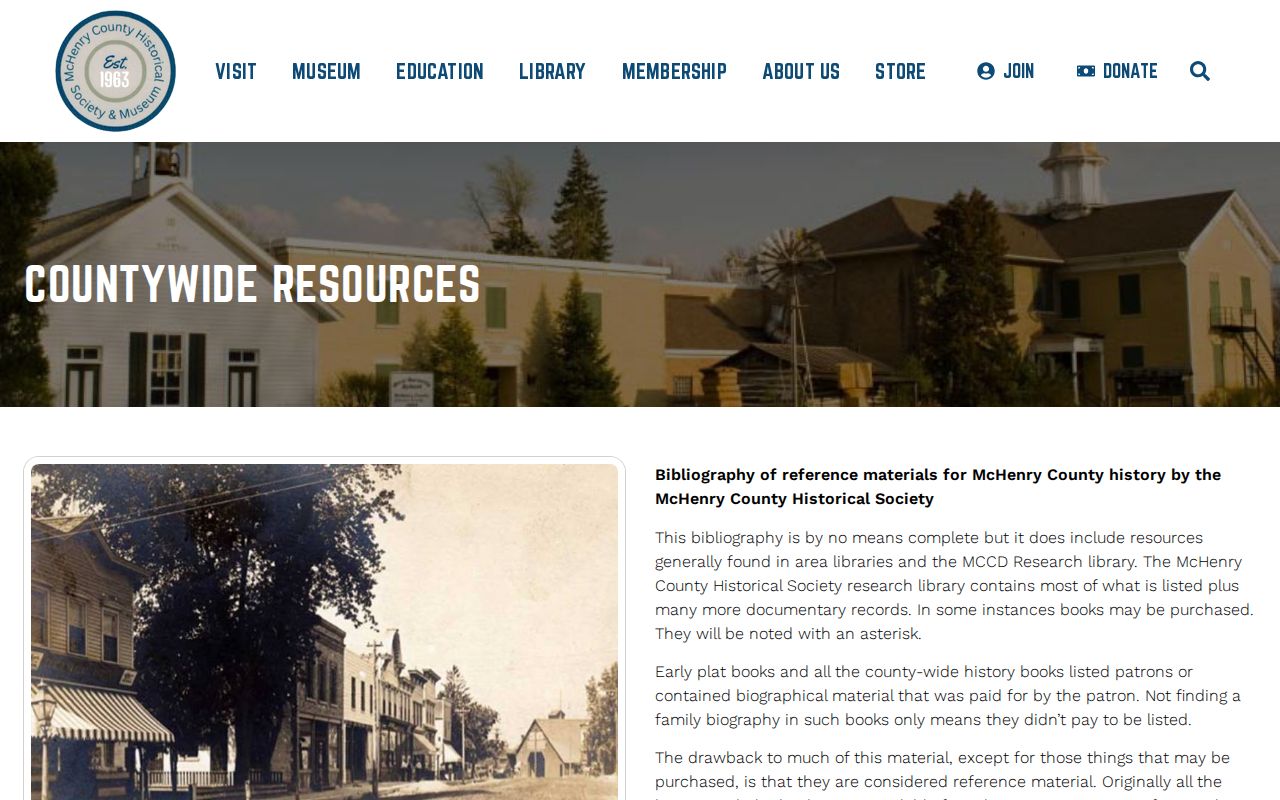 McHenry County Historical Society resources for Algonquin house history